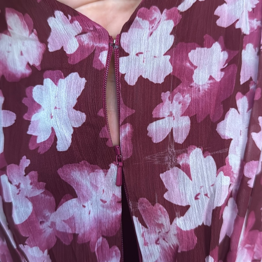 New! Defects! Anthropologie size 12 ML Monique Lhuillier Melanie Long-Sleeve - Picture 9 of 10